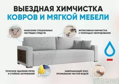 Профессиональная химчистка мягкой мебели на дому